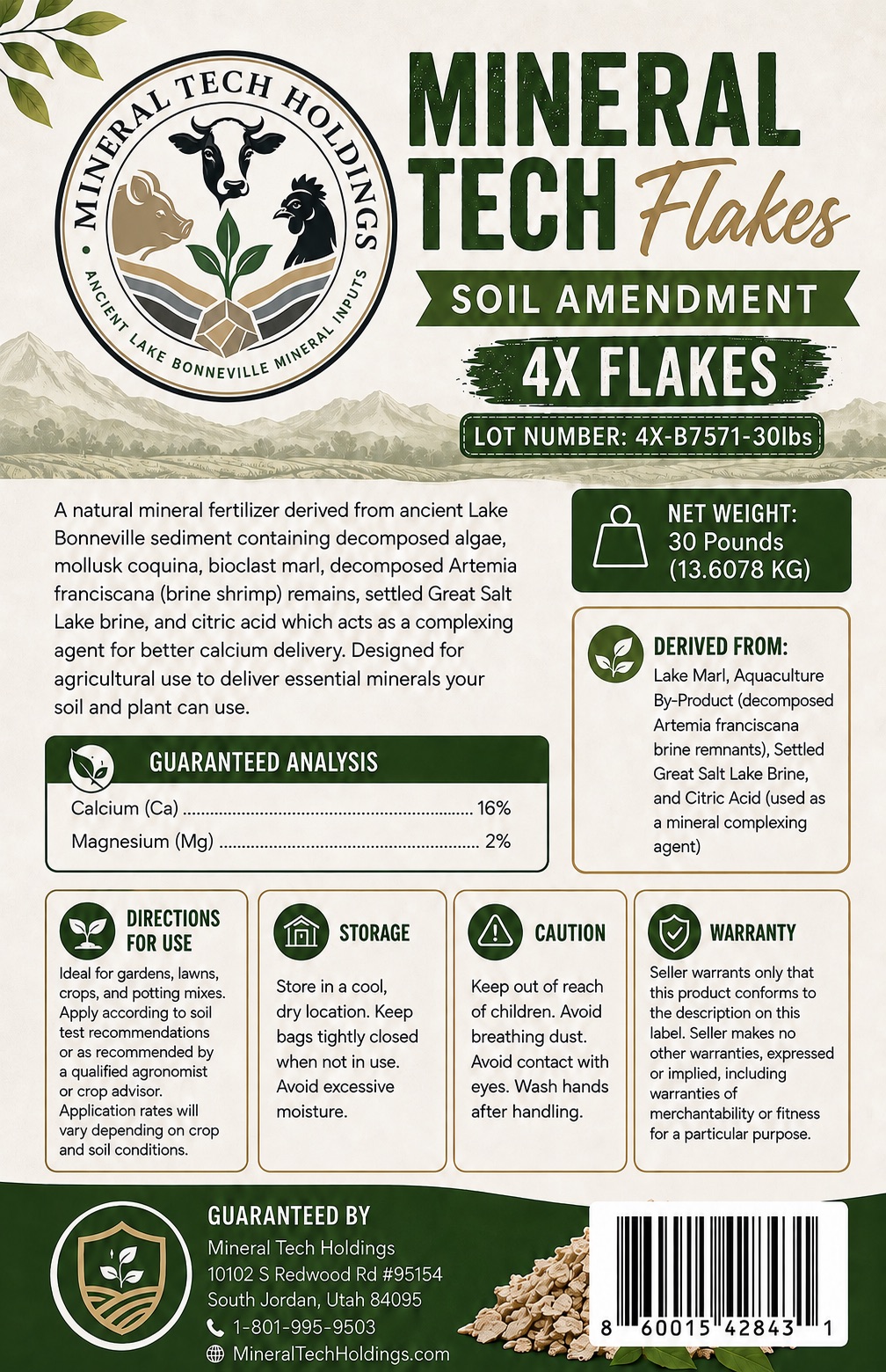4X Soil Amendment Flakes – 30 lb