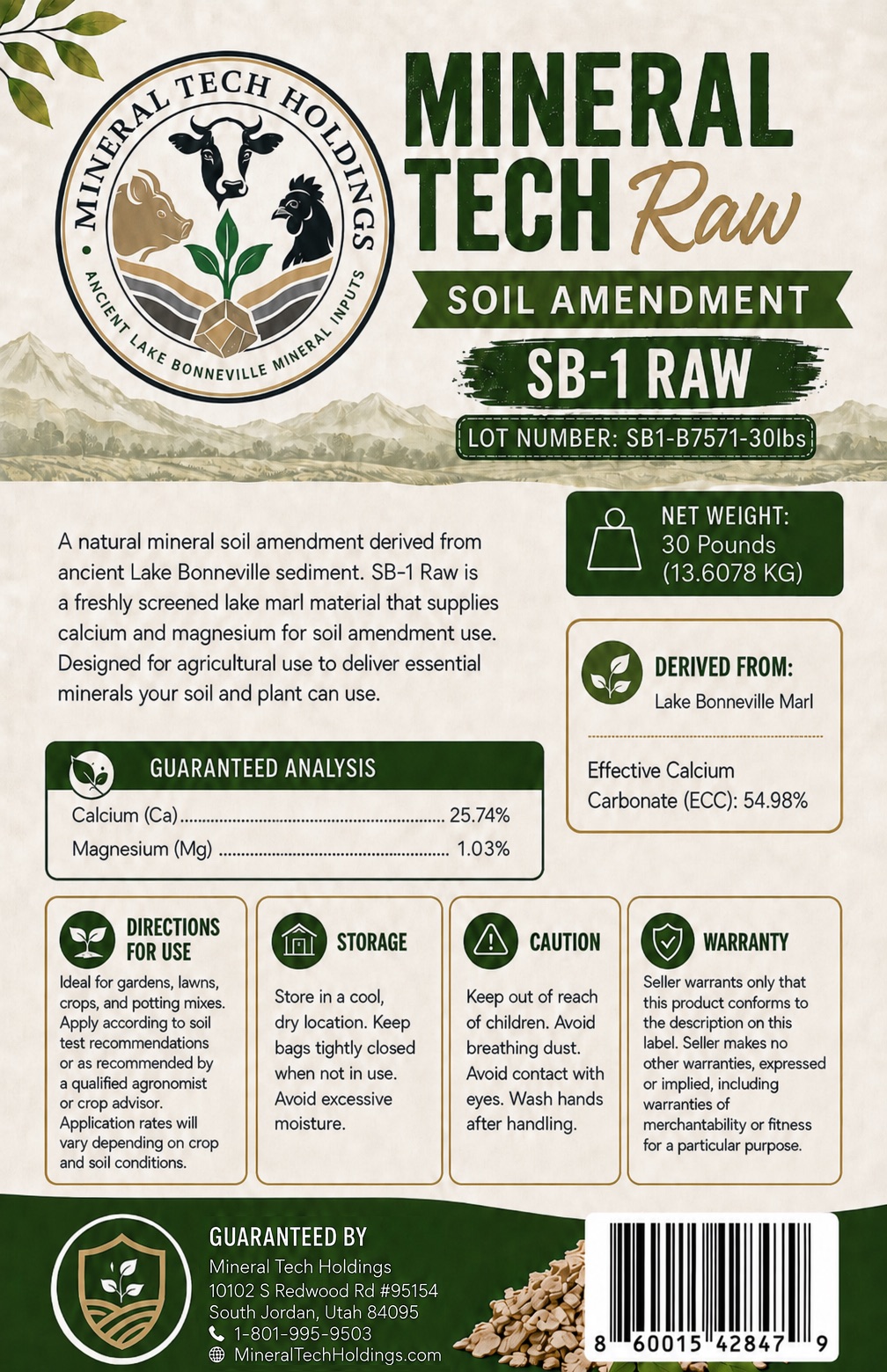 SB-1 Soil Amendment – 30 lb