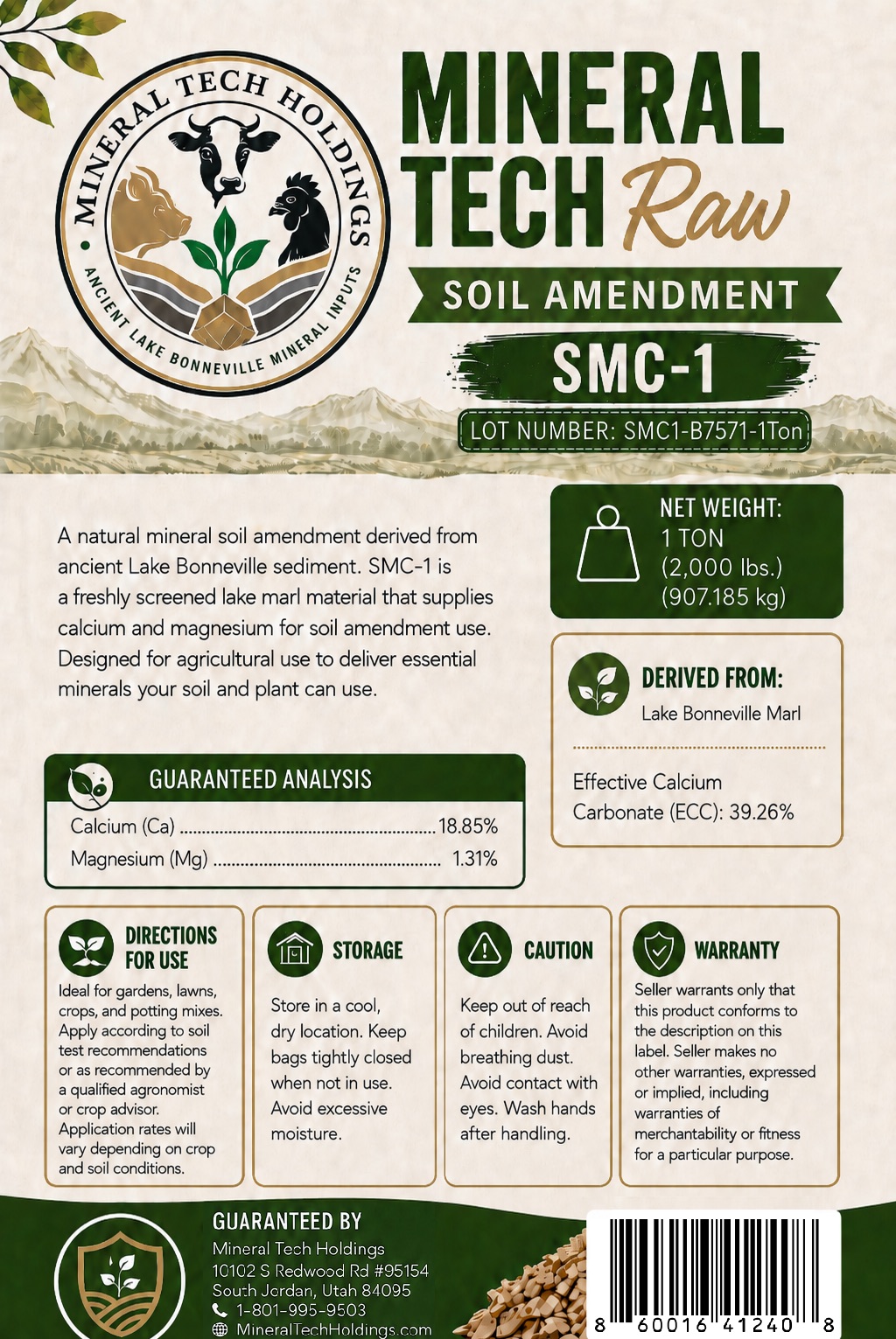 SMC-1 Soil Amendment – 1 ton
